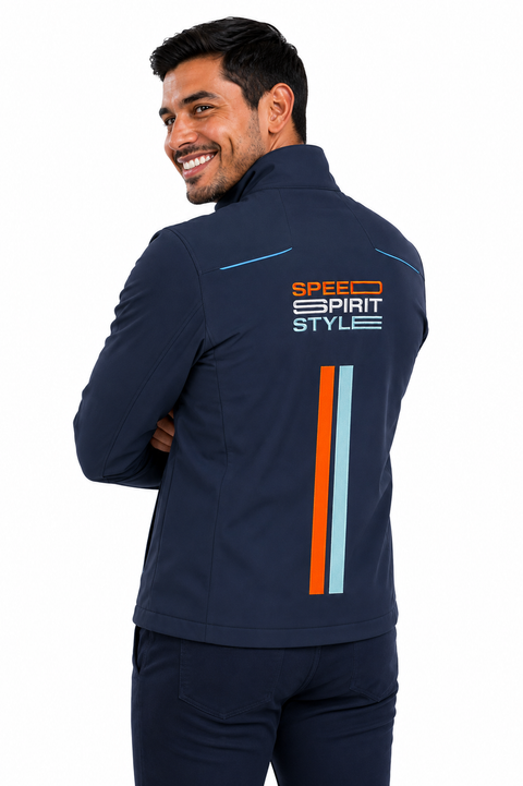 Chamarra Gulf Racing Azul